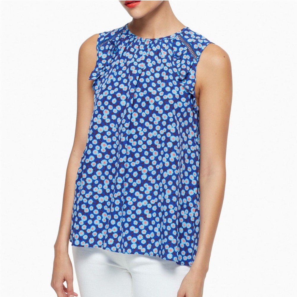 Silk Kate Spade Ruffle Floral Top